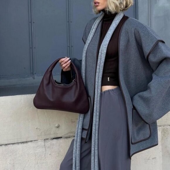 BEST Helsa Revolve Wool Blend Blanket Coat - Grey Casual Quiet Lux - Picture 3 of 9